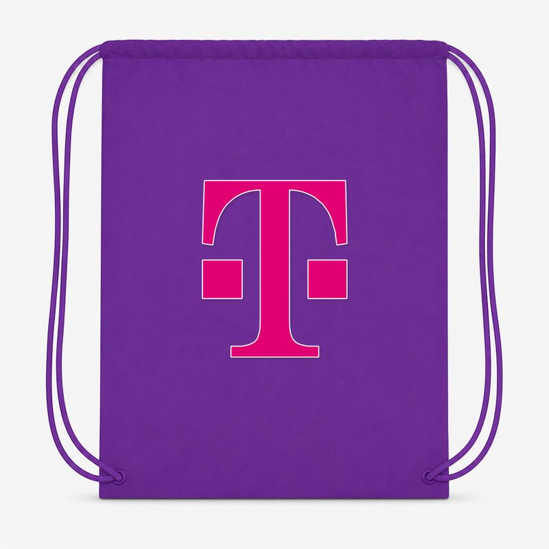 T Mobile HD Drawstring Bag - Purple