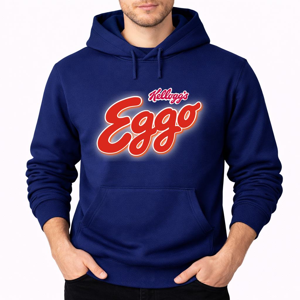 Men's Eggo Kelloggs Food Pullover Hoodie - Navy