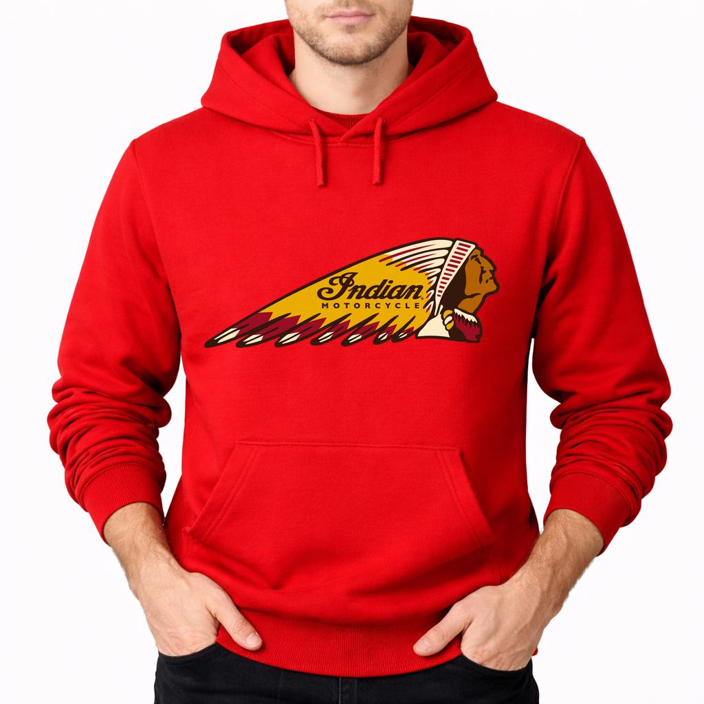 Men's Indian Motorcycle Pullover Hoodie - Red