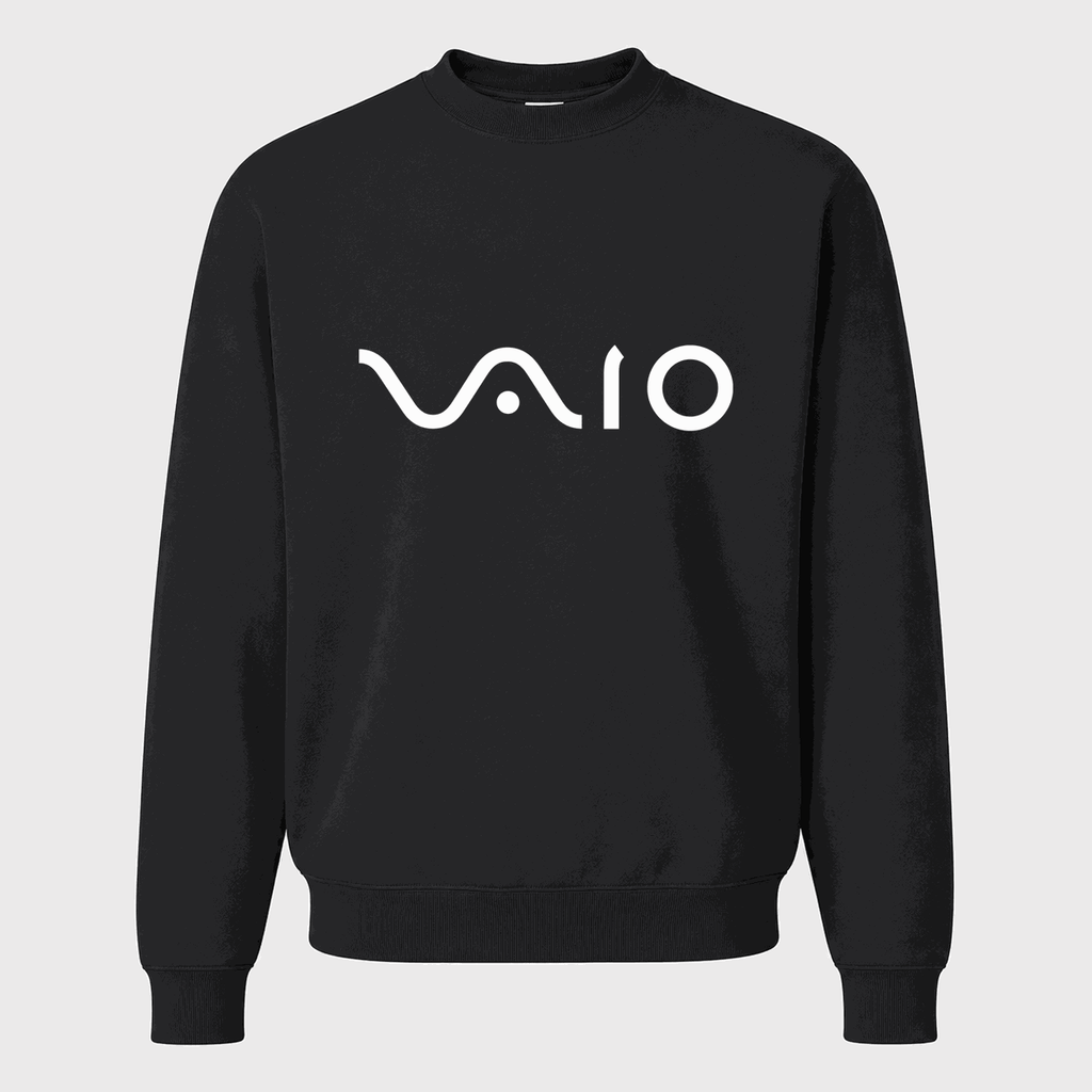 Men's Sony VAIO White Logo Crewneck Sweatshirt - Black