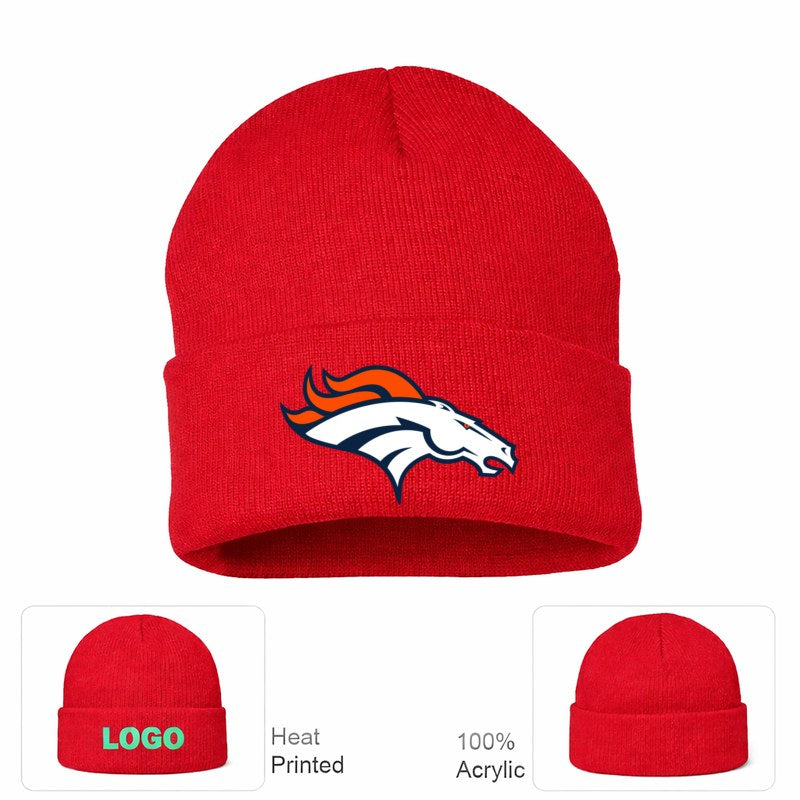 Denver Broncos Red Beanie Hat