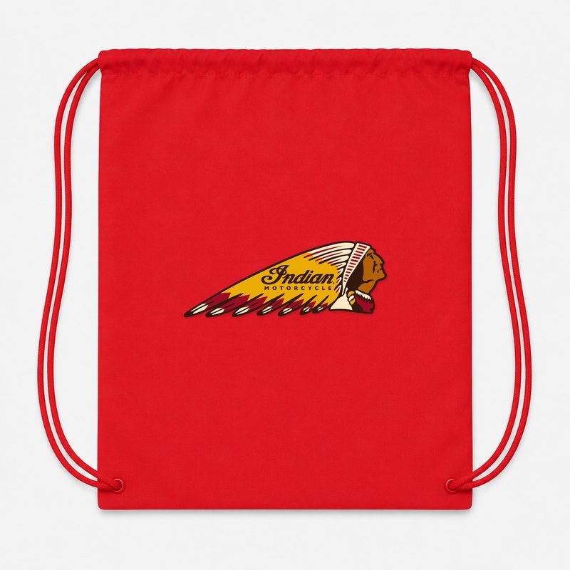 Indian Motorcycle Drawstring Bag - Red