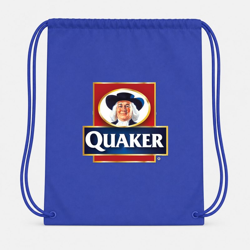 Quaker Food Drawstring Bag - Blue