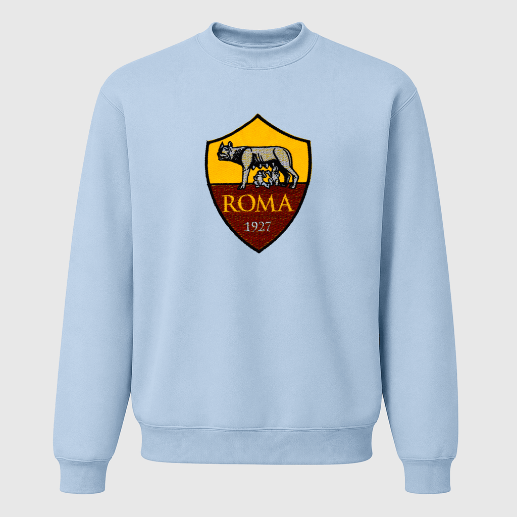 Men's AS Roma FC Crewneck Sweatshirt - Sky Blue
