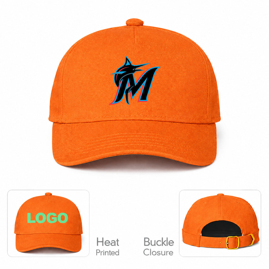 MLB Miami Marlins Baseball Cap Hat - Orange