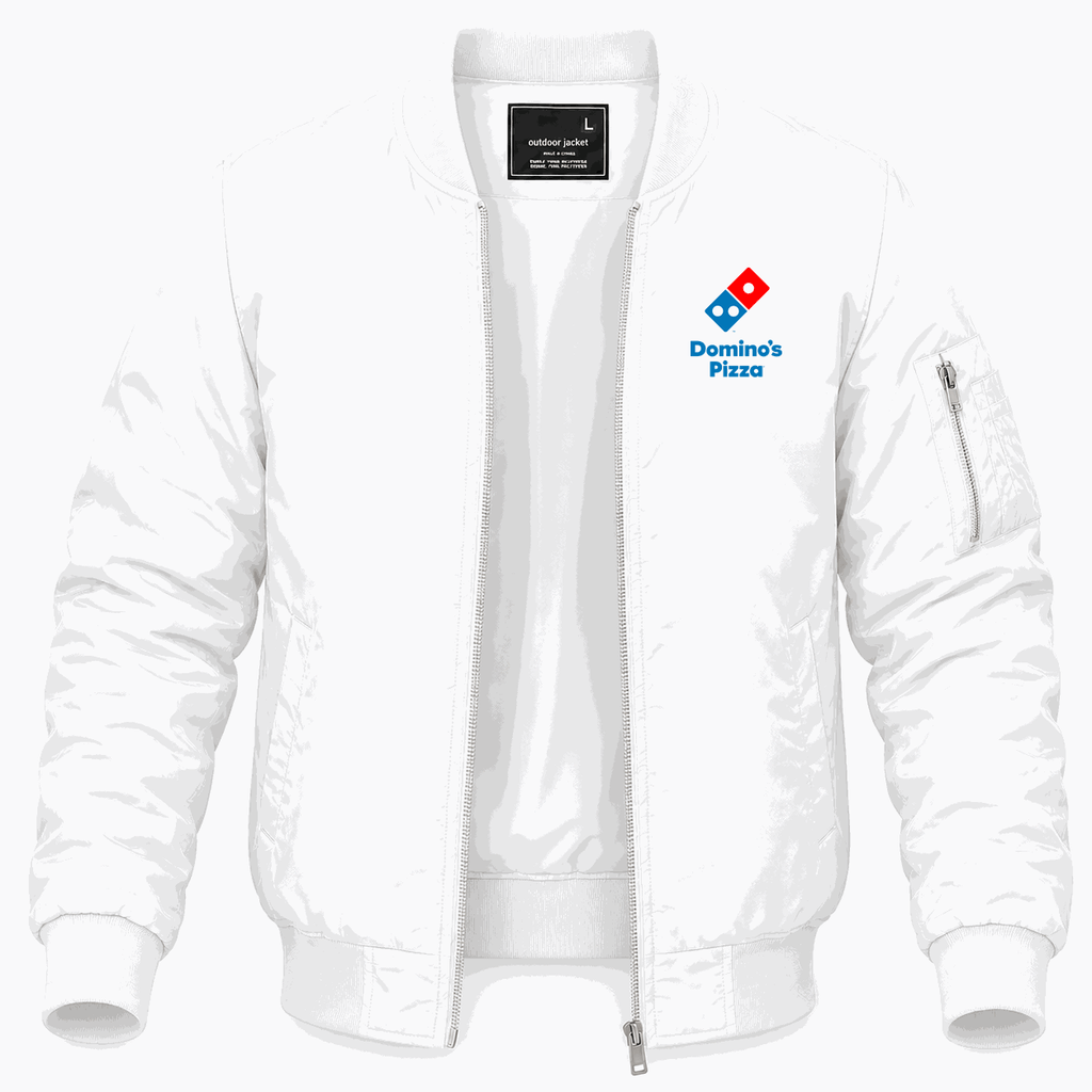 Men's Domino's Pizza Lightweight Bomber Jacket - White
