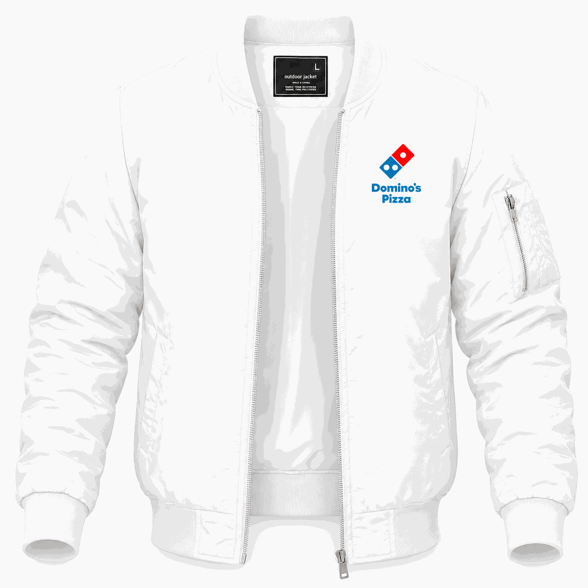 Men's Domino's Pizza Lightweight Bomber Jacket - White