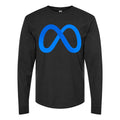 Men's Meta Logo Long sleeves Cotton Blend T-Shirt - Black