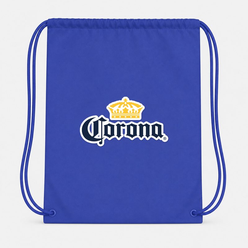 Corona Drawstring Bag - Blue