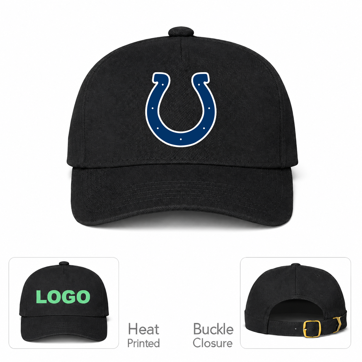 Indianapolis Colts Black Baseball Cap Hat