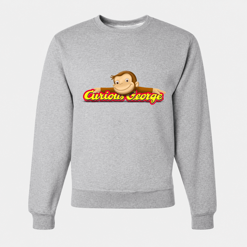 Men's Curious George Crewneck Sweatshirt - Gray