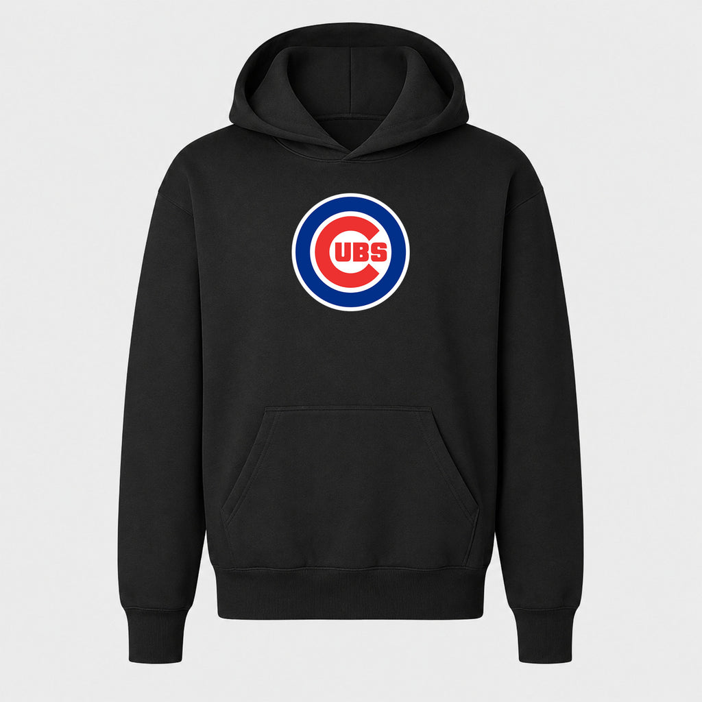 Youth Chicago Cubs Pullover Hoodie - Black