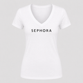 Women's Sephora V Neck T-Shirt in white