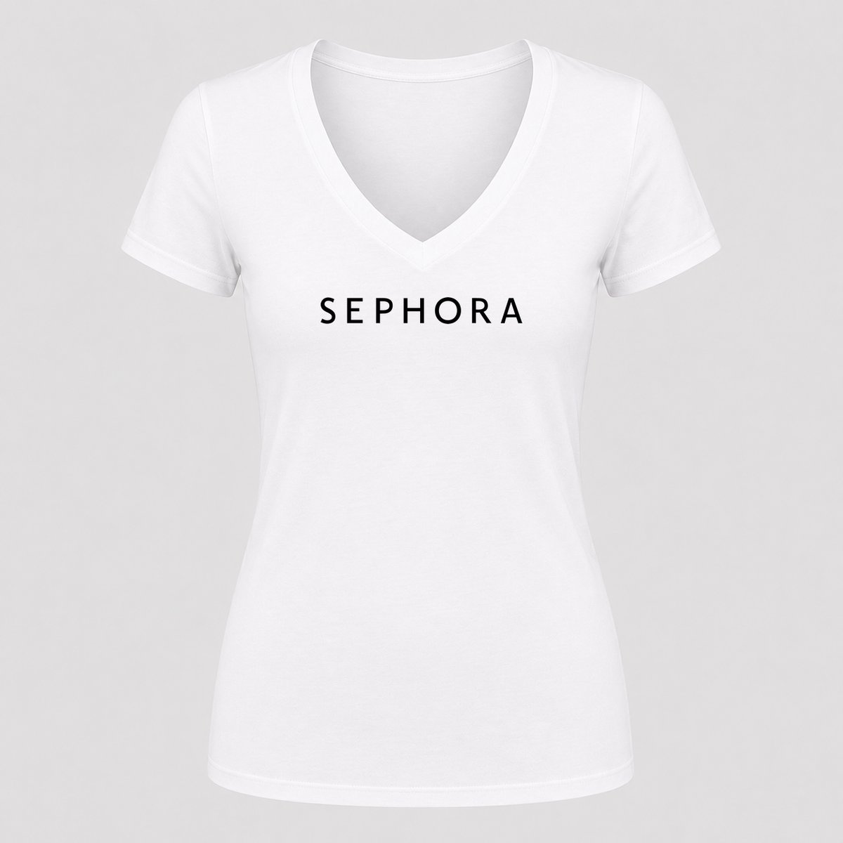 Women's Sephora V Neck T-Shirt in white