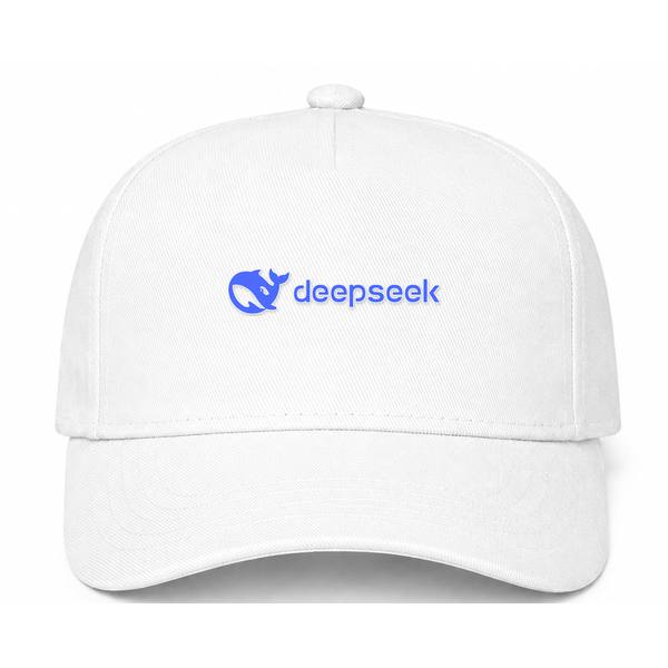 DeepSeek Logo Version 2 White Dad Baseball Cap Hat