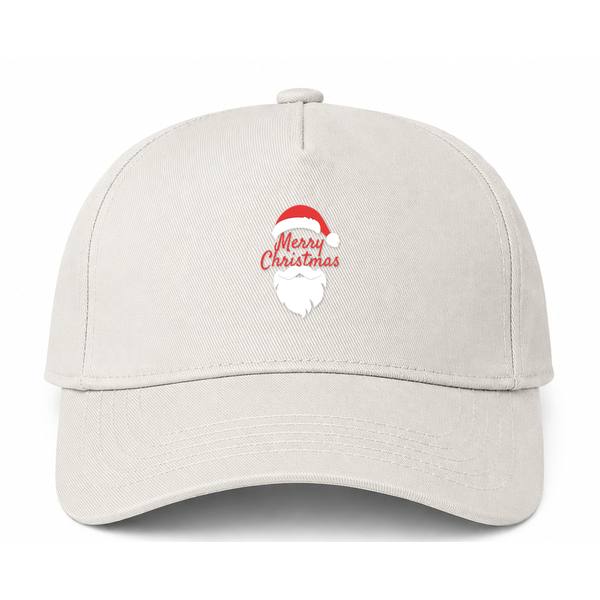 Merry Christmas Santa Claus Logo Beige Dad Baseball Cap Hat