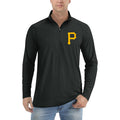 Pittsburgh Pirates quarter-zip athletic shirt in Black