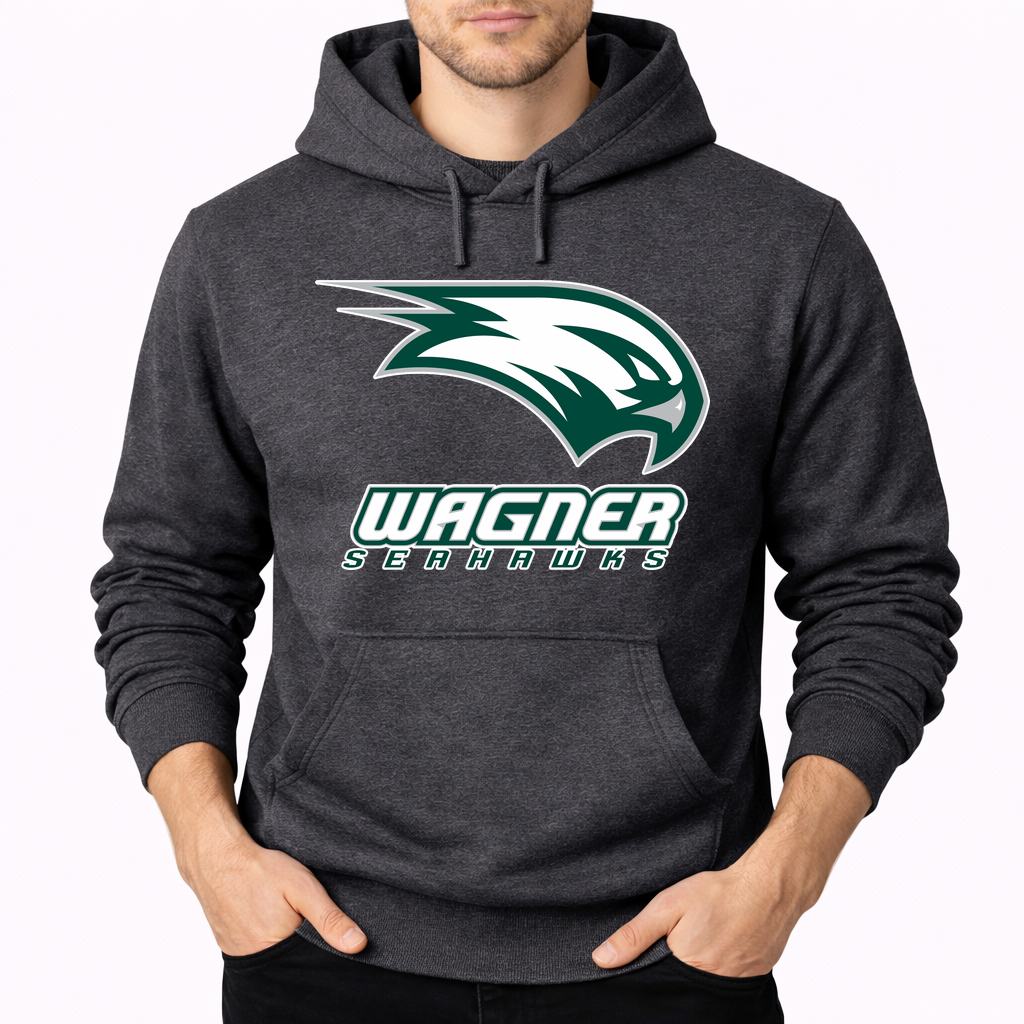 Men's Wagner Seahawks Pullover Hoodie - Charcoal