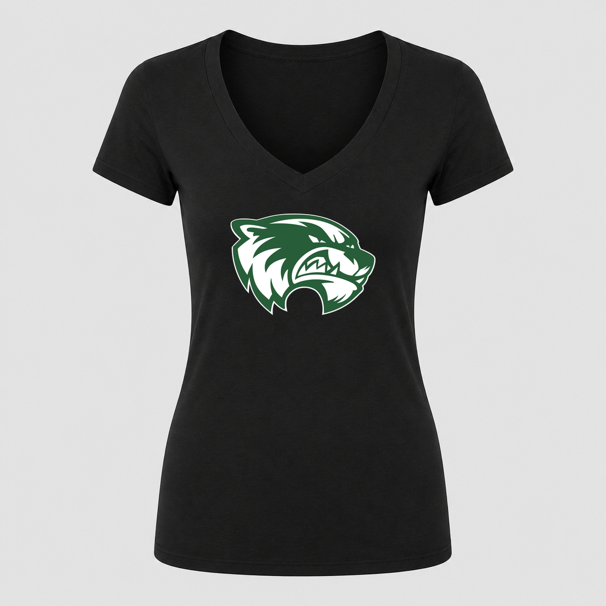 Women's Utah Valley Wolverines V Neck T-Shirt in black