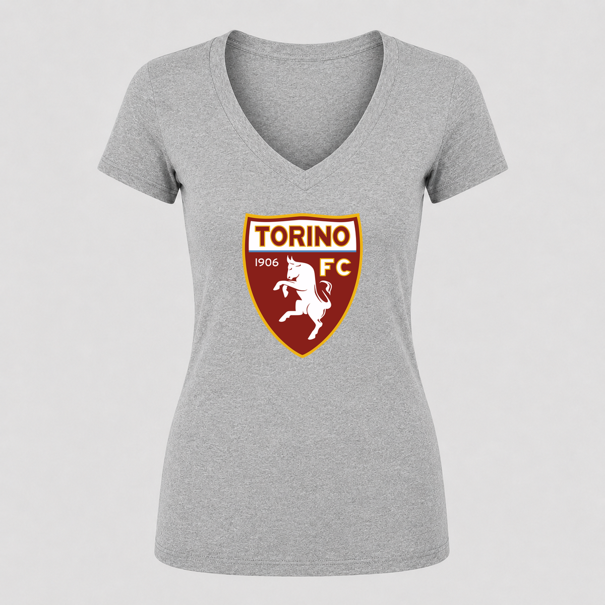 Women's Torino Soccer V Neck T-Shirt in gray