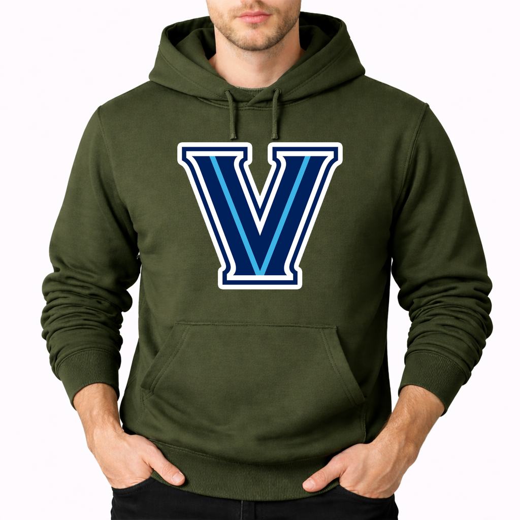 Men's Villanova Wildcats Pullover Hoodie - Army Green