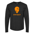 Men's Logo-Swiggy-1536x864 Long sleeves Cotton Blend T-Shirt - Black