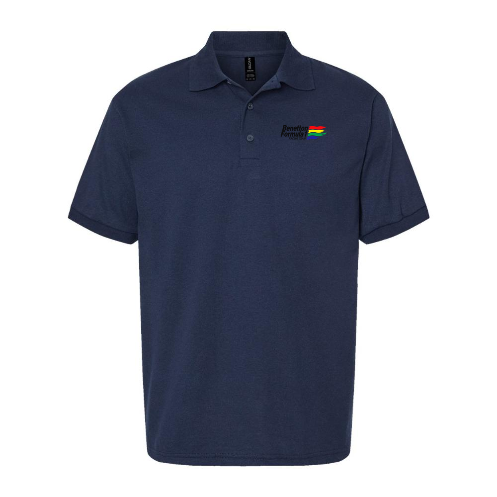 Men's Benetton Formula 1 Racing Team Dry Blend Polo - Navy