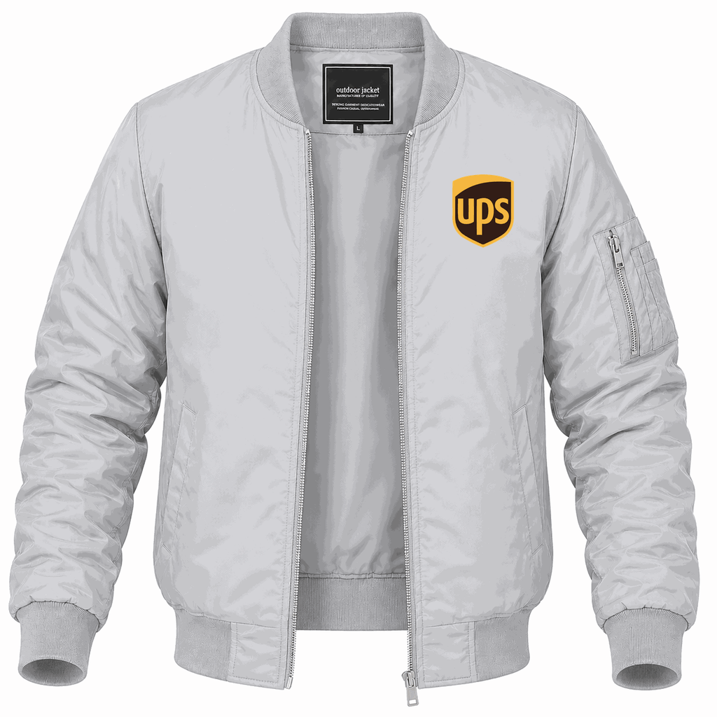 Men's UPS Lightweight Bomber Jacket - Gray