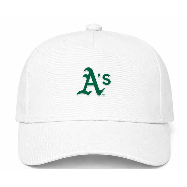 Oakland Athletics MLB Logo White Dad Baseball Cap Hat