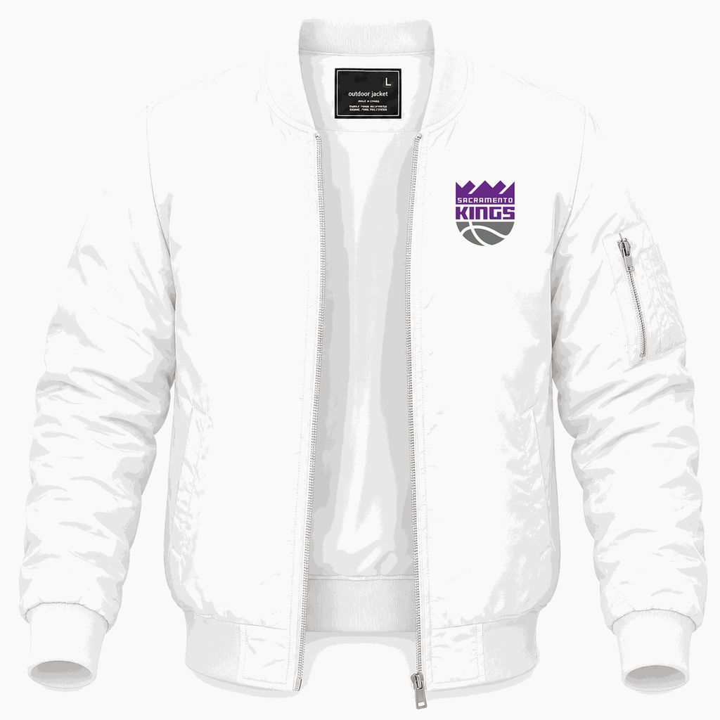 Men's Sacramento Kings Lightweight Bomber Jacket - White