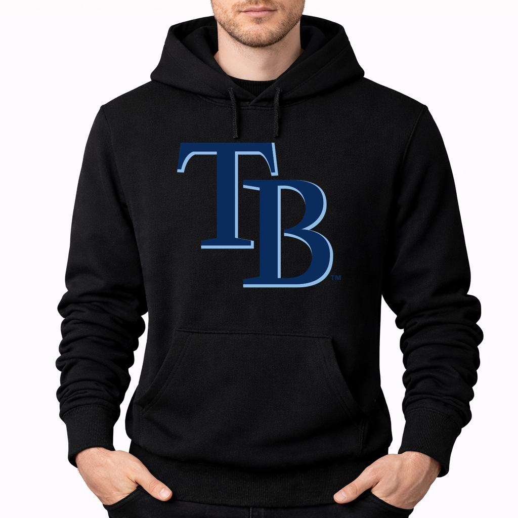 Men's Tampa Bay Rays Pullover Hoodie - Black