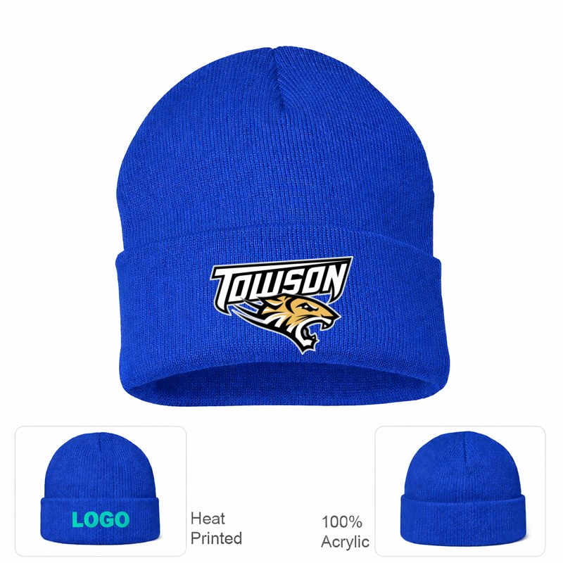 Towson Tigers Royal Blue Beanie Hat