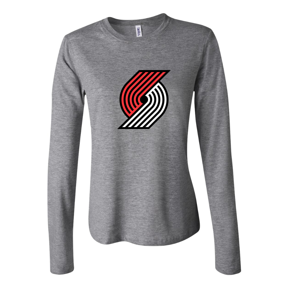 Women's Portland Trail Blazers Long Sleeve T-Shirt - Gray