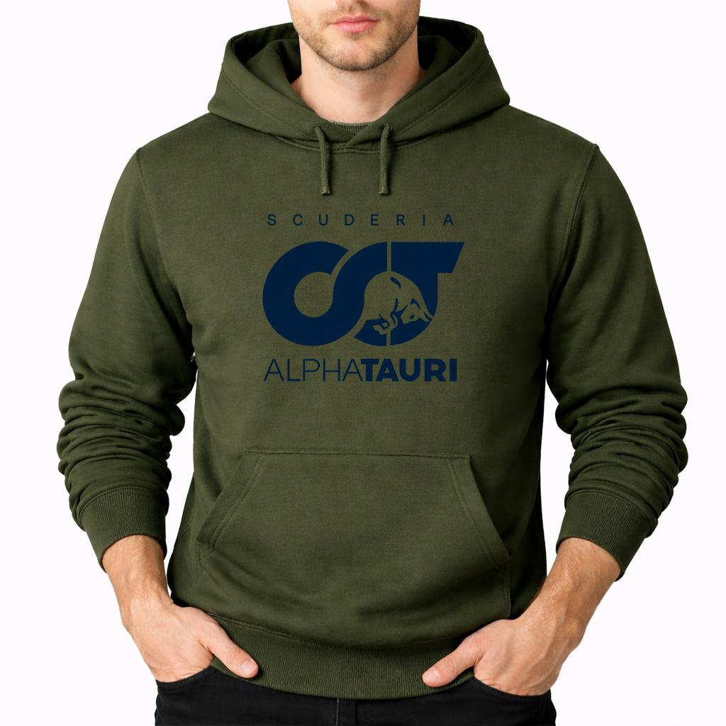 Men's Scuderia AlphaTauri Pullover Hoodie - Army Green
