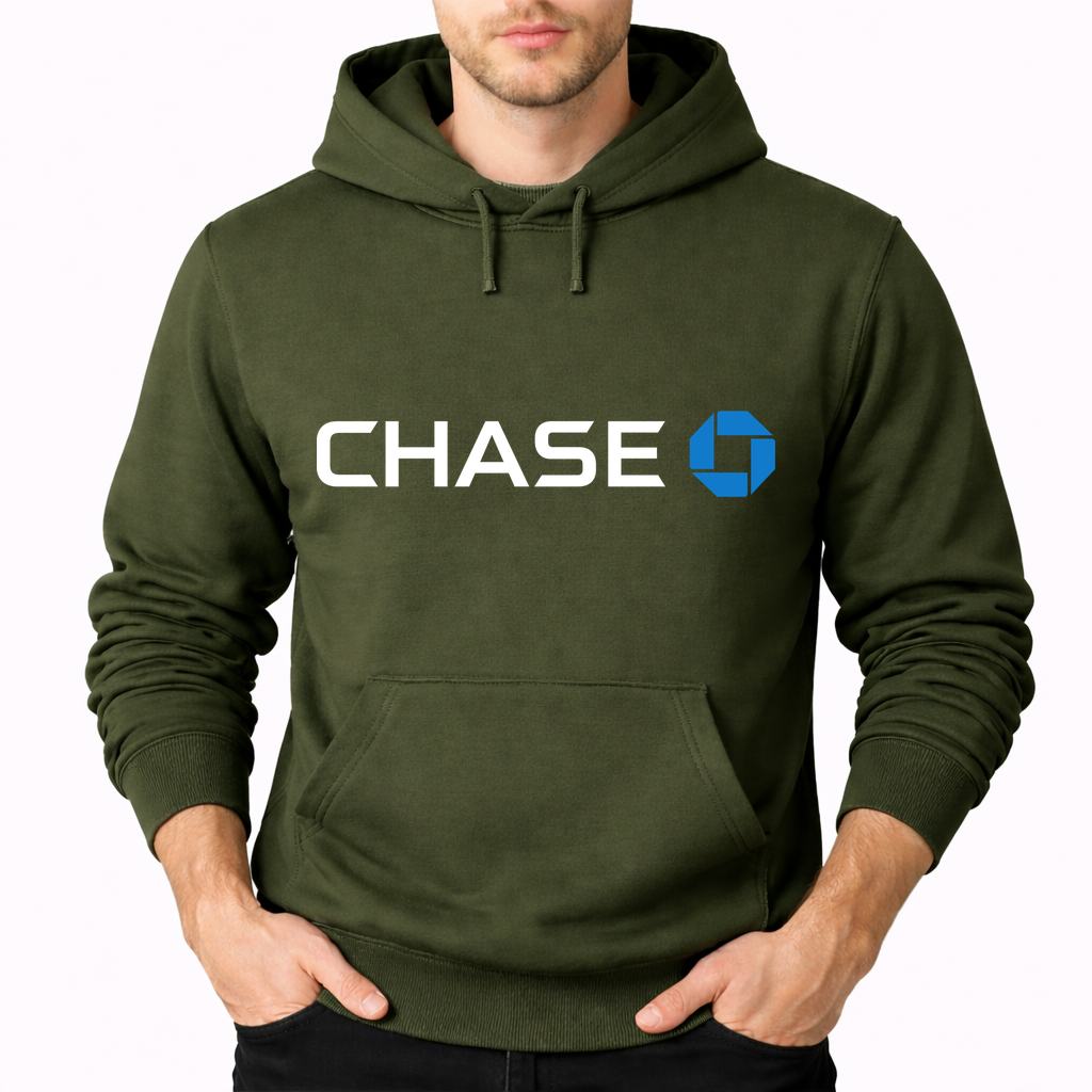 Men's Chase White Pullover Hoodie - Army Green