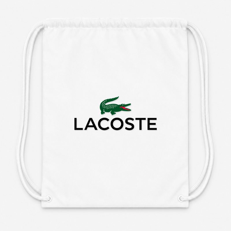 Lacoste Drawstring Bag - White