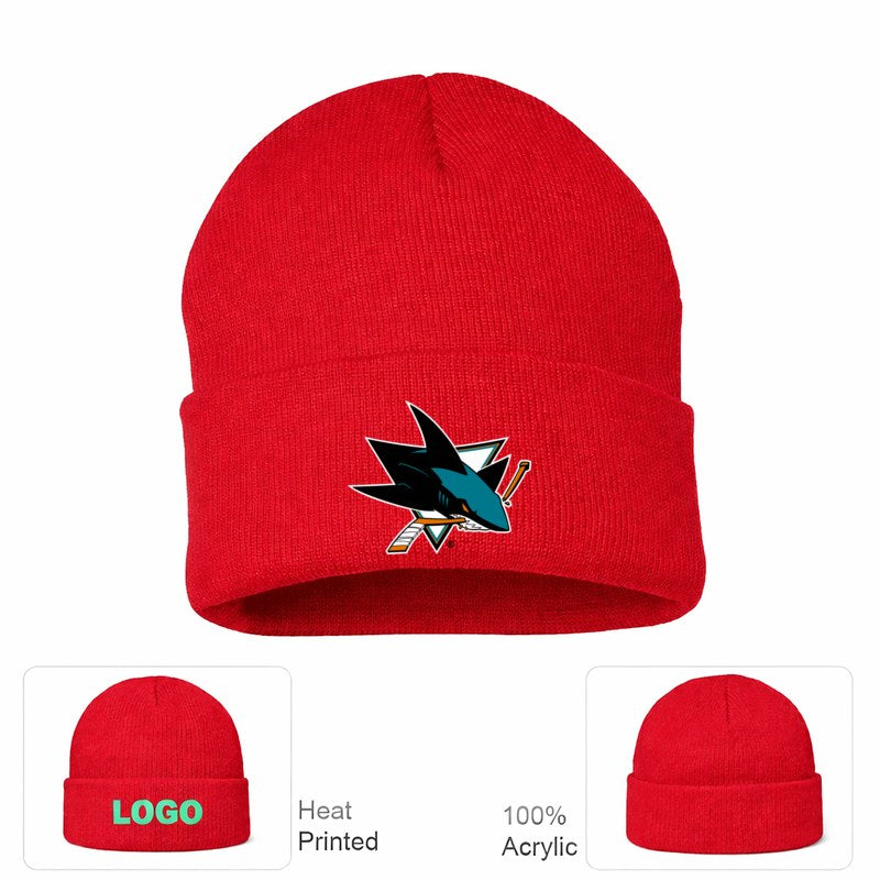 San Jose Sharks Red Beanie Hat