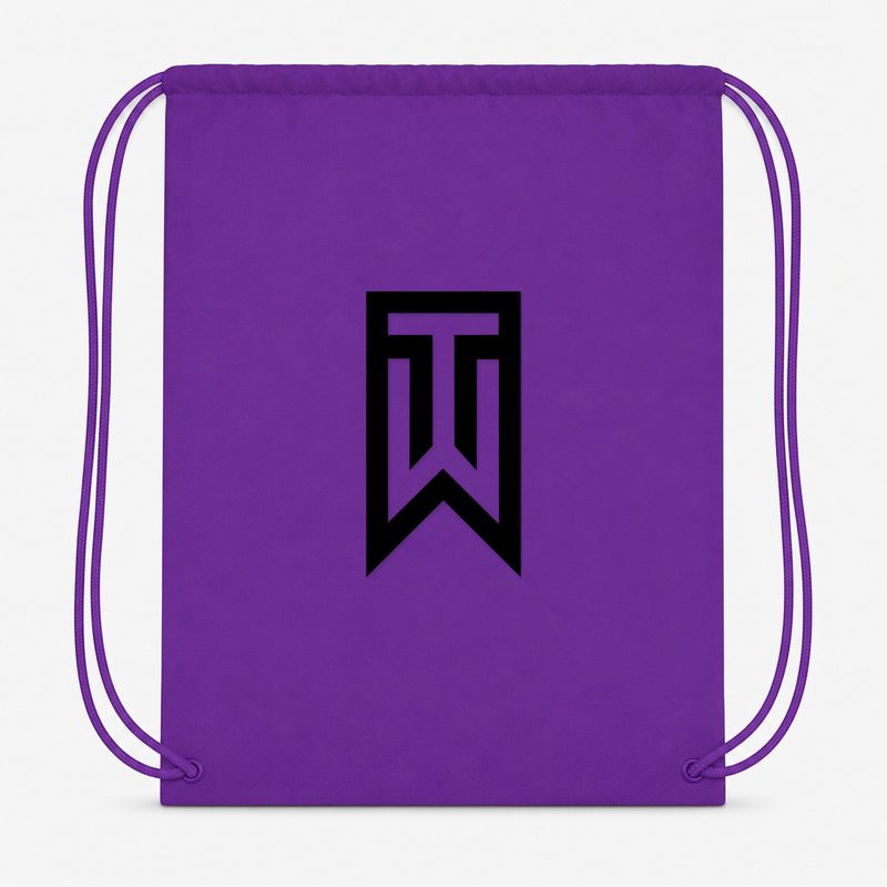 Tiger Woods Drawstring Bag - Purple