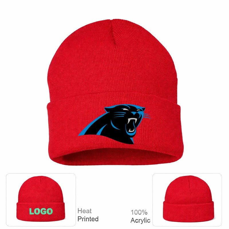 Carolina Panthers Red Beanie Hat