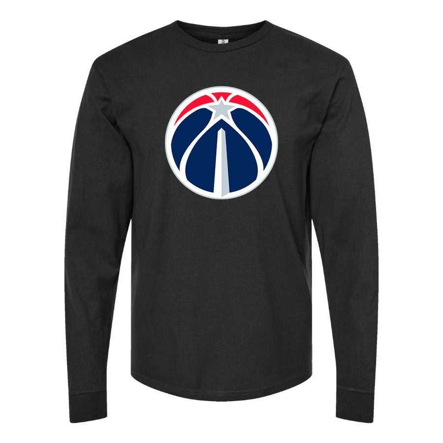 Men's Washington Wizards Long sleeves Cotton Blend T-Shirt - Black