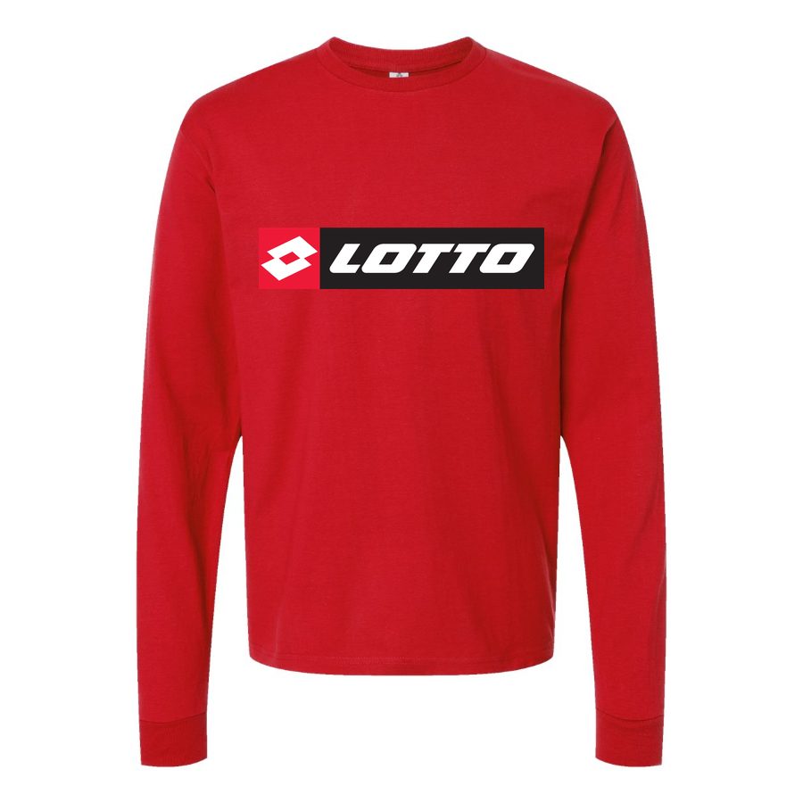 Men's Lotto-Logo-1536x810 Long sleeves Cotton Blend T-Shirt - Red