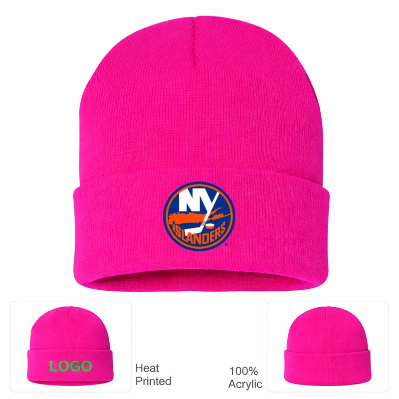 New York Islanders Hot Pink Beanie Hat