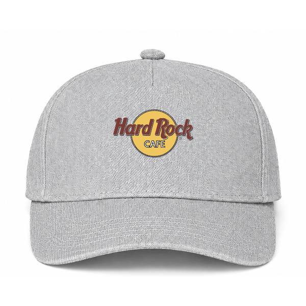 Hard Rock Cafe Logo Gray Dad Baseball Cap Hat