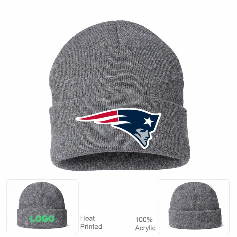 New England Patriots Grey Beanie Hat