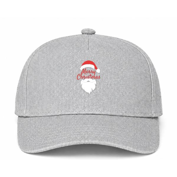 Merry Christmas Santa Claus Logo Gray Dad Baseball Cap Hat