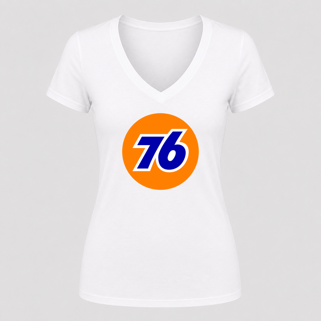 Women's 76 V Neck T-Shirt in white