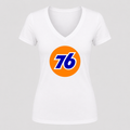 Women's 76 V Neck T-Shirt in white