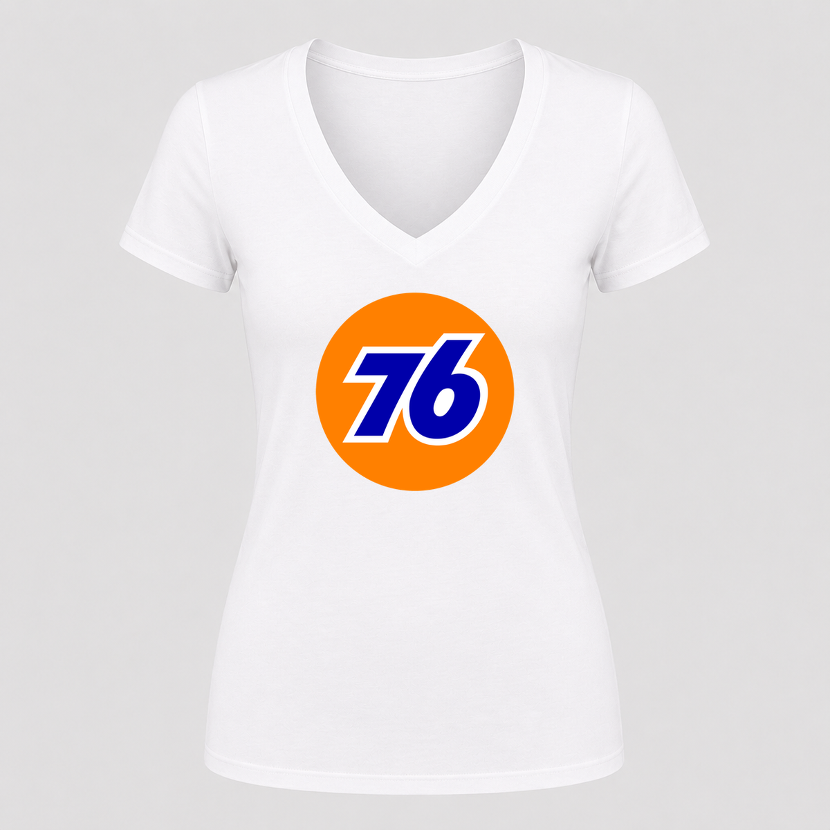 Women's 76 V Neck T-Shirt in white