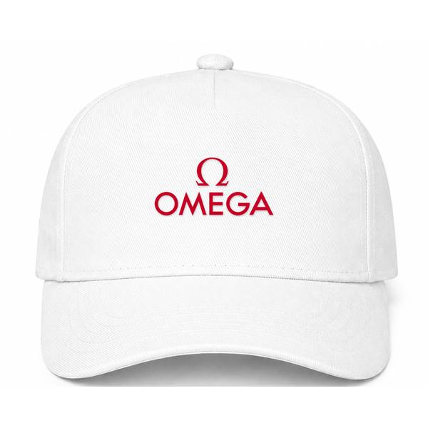 Omega Logo White Dad Baseball Cap Hat