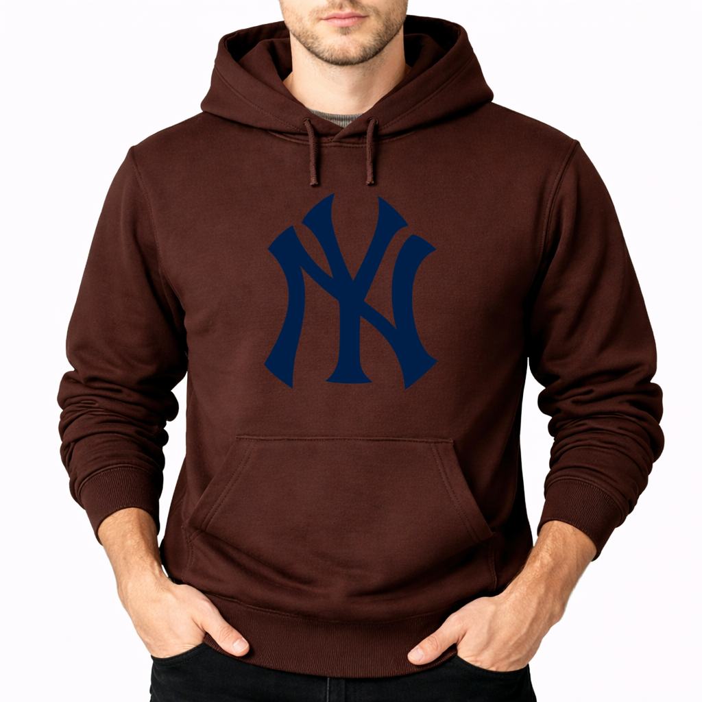Men's New York Yankees Pullover Hoodie - Brown